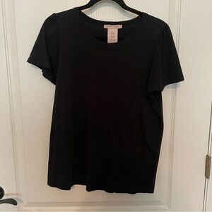 Philosophy Elegant Black Short Sleeve Top